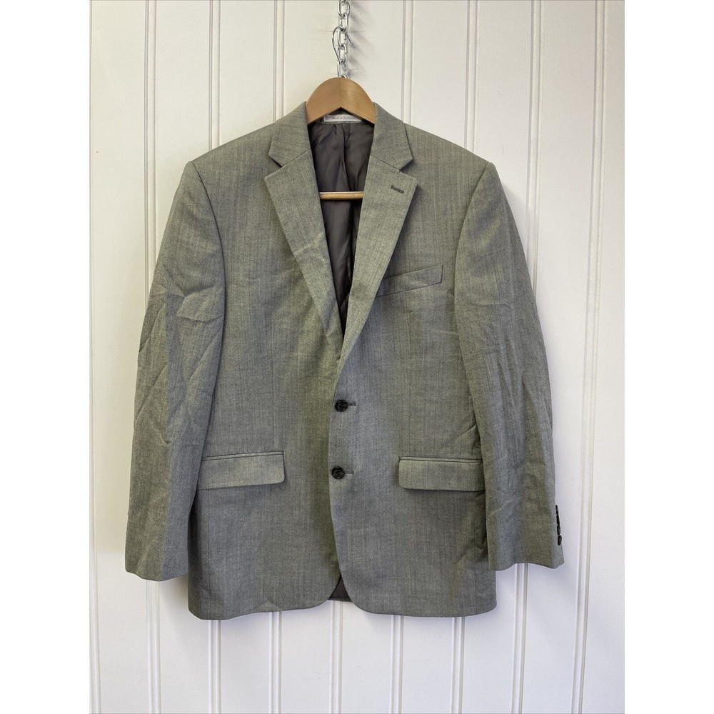 Lauren Ralph Lauren Men's silk and wool Tan Gray Herringbone Jacket‎ Blazer 38R